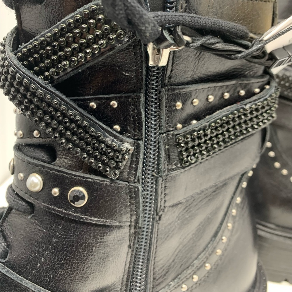 ZARA LOW HEELED LEATHER ANKLE BOOTS - Picture 11 of 16